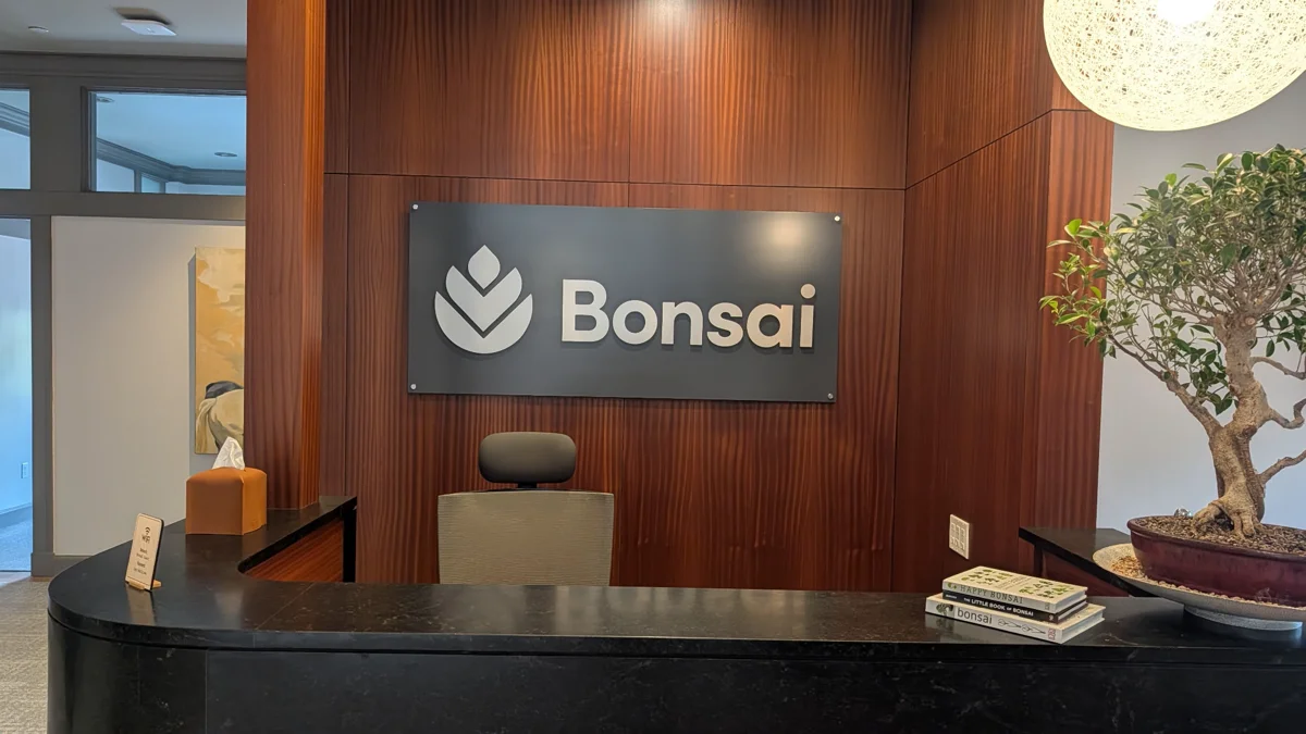 Reception desk signs by 303 Sign Company